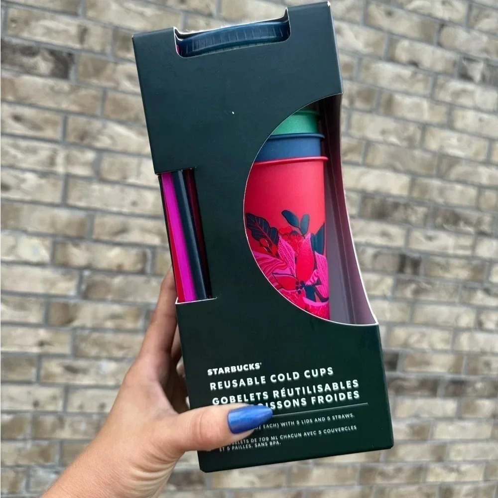 Starbucks Christmas reusable cold tumblers - 5 pack